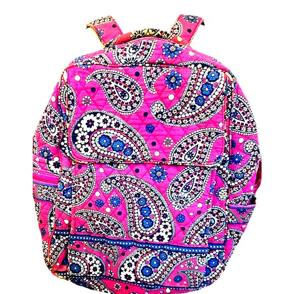 Vera Bradley Backpack Bag Quilted Paisley Floral Campus Boho Hippie L-XL main image 4